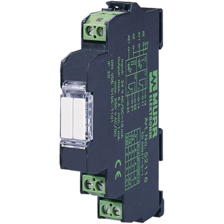 Murrelektronik MIRO 12.4 24V-2S OUTPUT RELAY, IN: 24 VAC/DC - OUT: 250 VAC/DC 6 A, 2 NO 52106